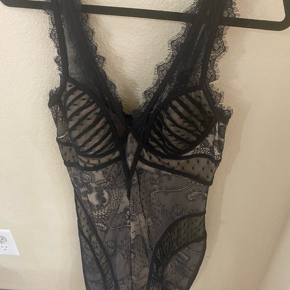 Bebe Black Lace fitted dress